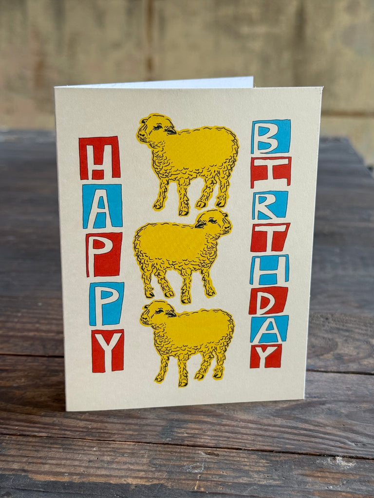 Happy Birthday Sheep - Card