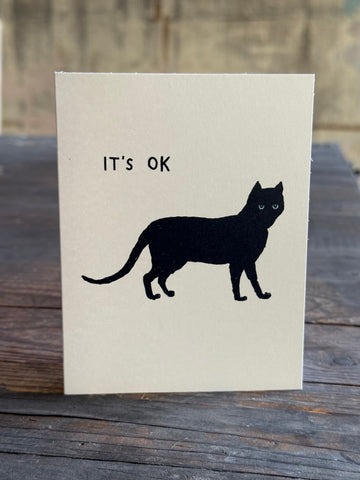 It's OK Black Cat - Card