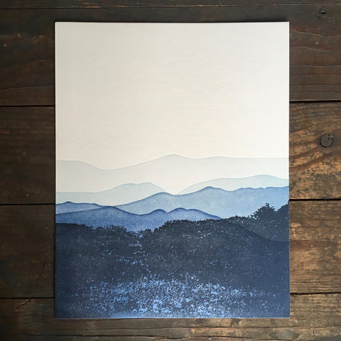Grey Blue Mountain - Print