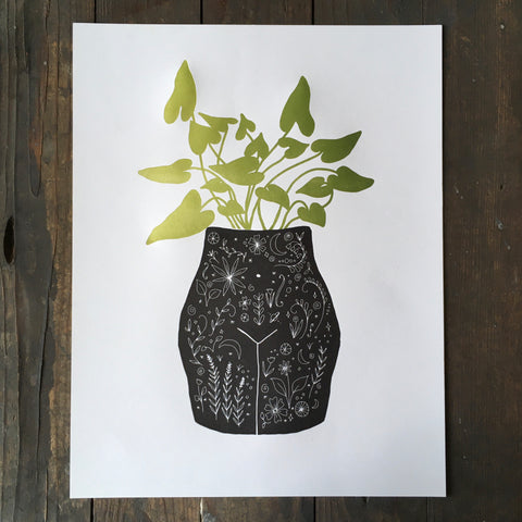 Tattooed Torso Planter - Print