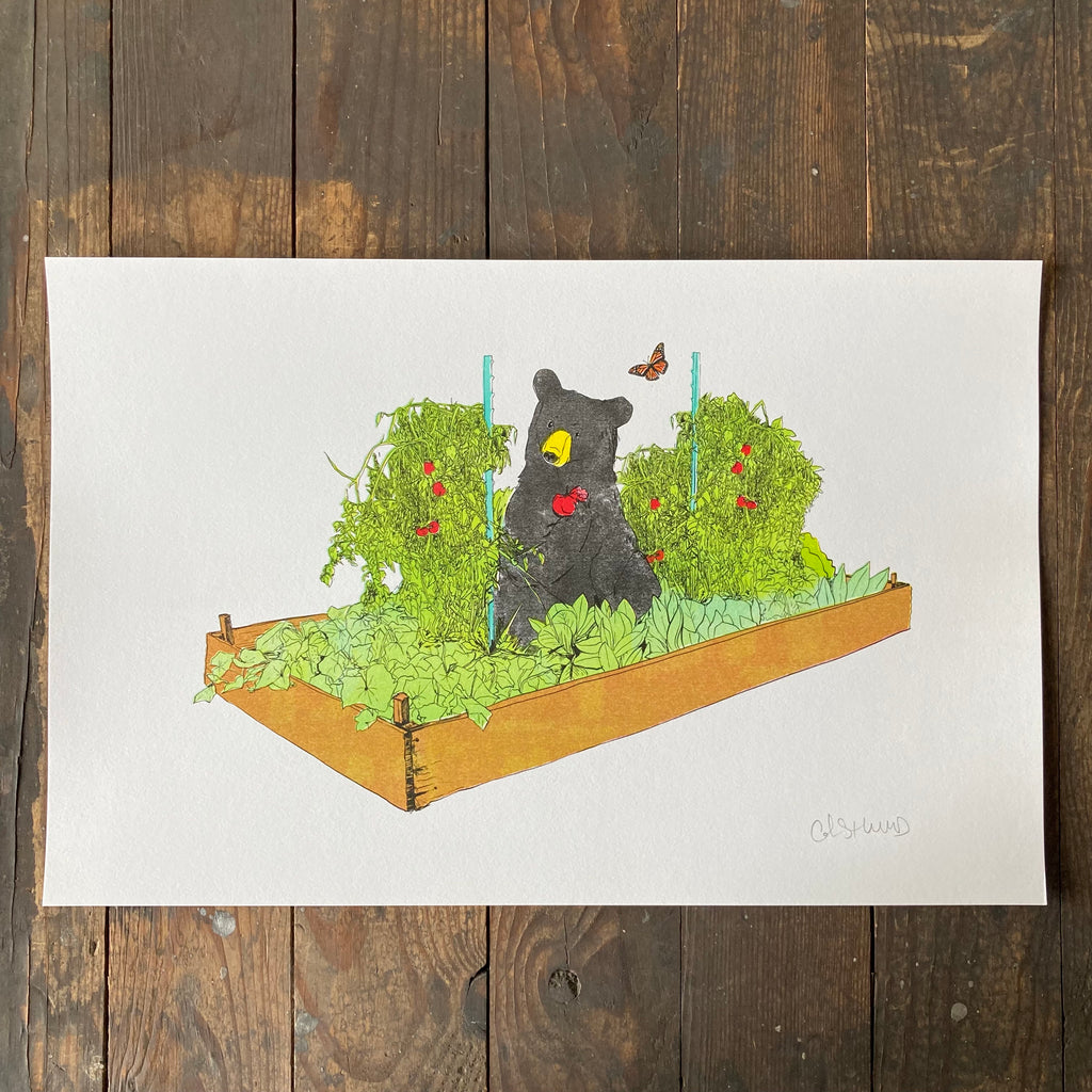 Garden Bear - Print