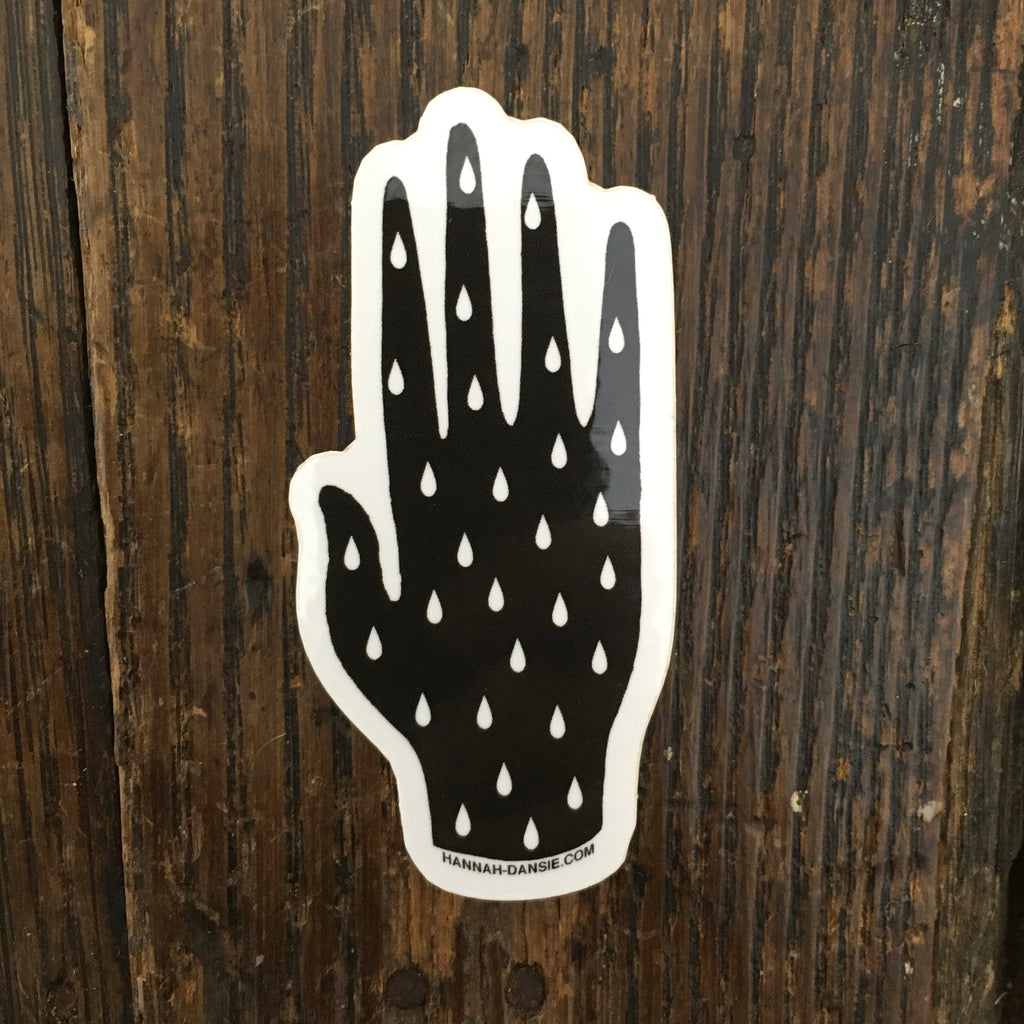 Mini Raindrop Hand - Sticker